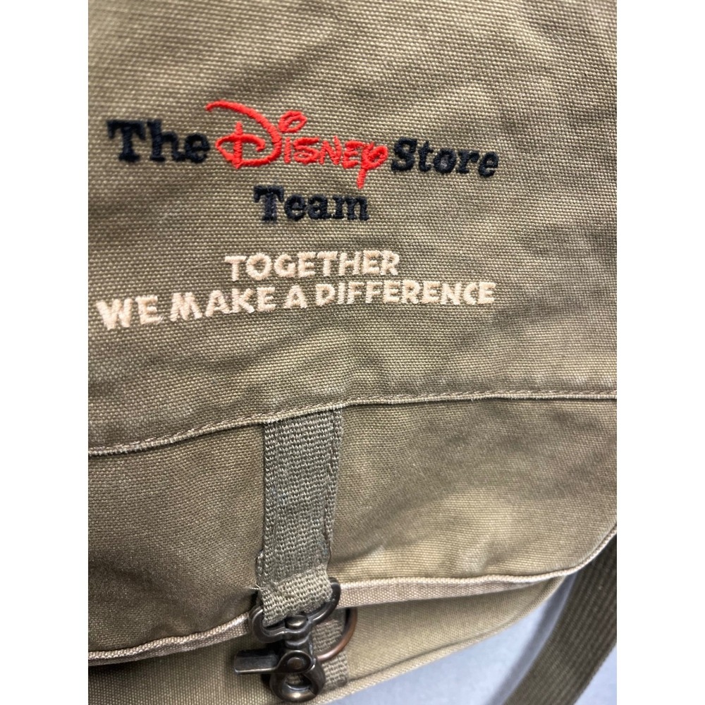 Vintage Disney Store Team Employee‎ Messenger Bag Canvas Briefcase Laptop Khaki